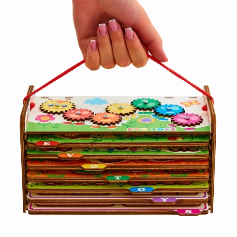 Сортер развивающий Умный комодик - На ферме, фигуры вкладыши